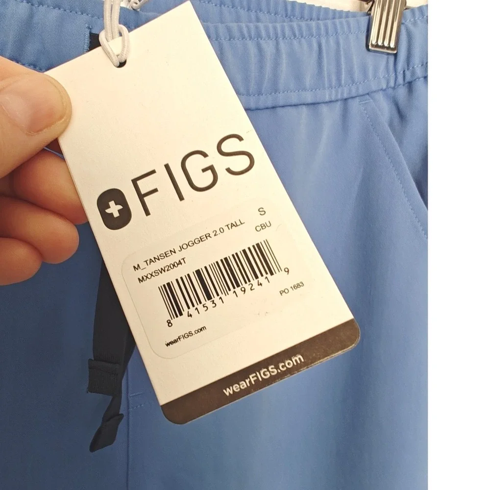 FIGS Tansen Jogger 2.0 Scrub Pants Celi Blue MXXSW2004T Small‎ Tall S T New